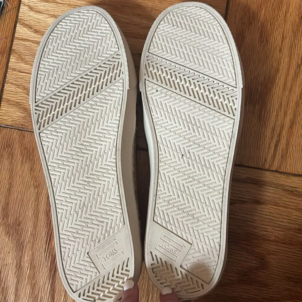 Toms Sunset Toffee Suede Women's Tan Slip-On Espadrille Sneakers Size 11